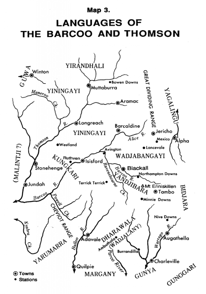 Languages of the Barcoo and Thomson