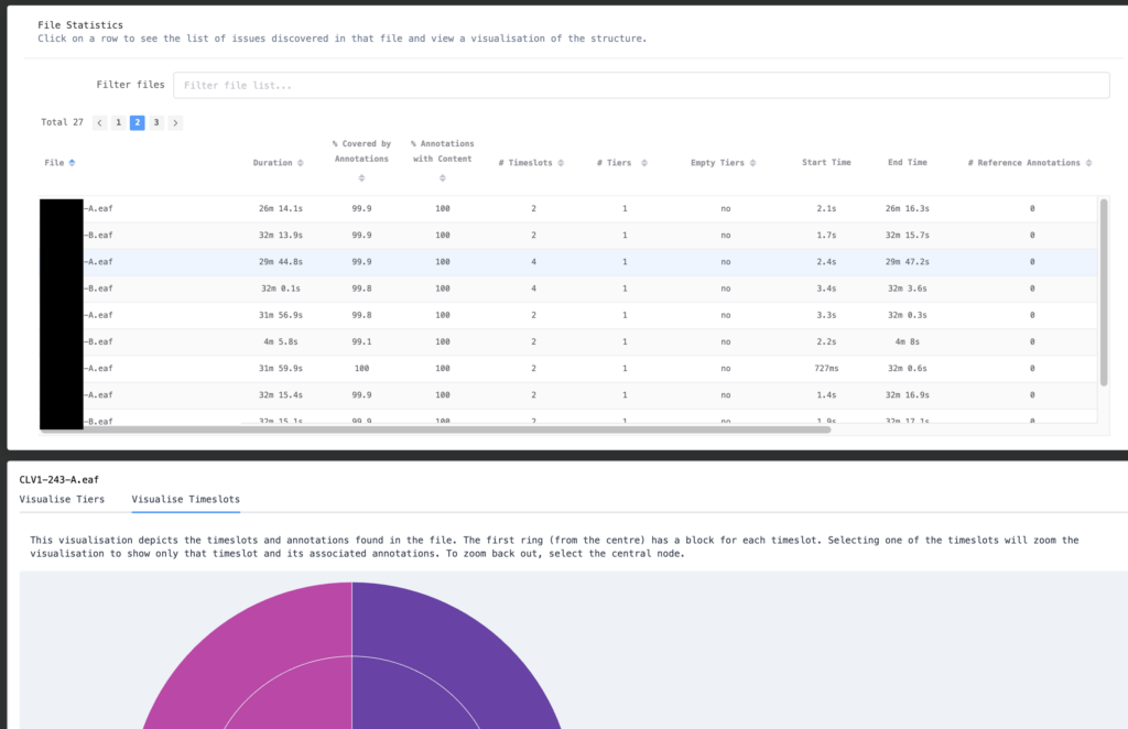 Image of the Elan file viewer